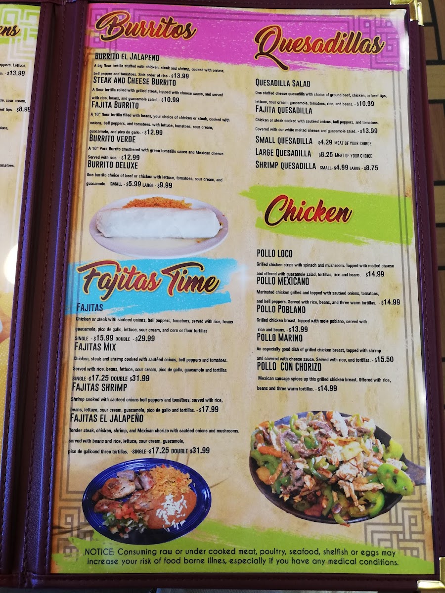 Menu El Jalapeño Mexican Restaurant-10