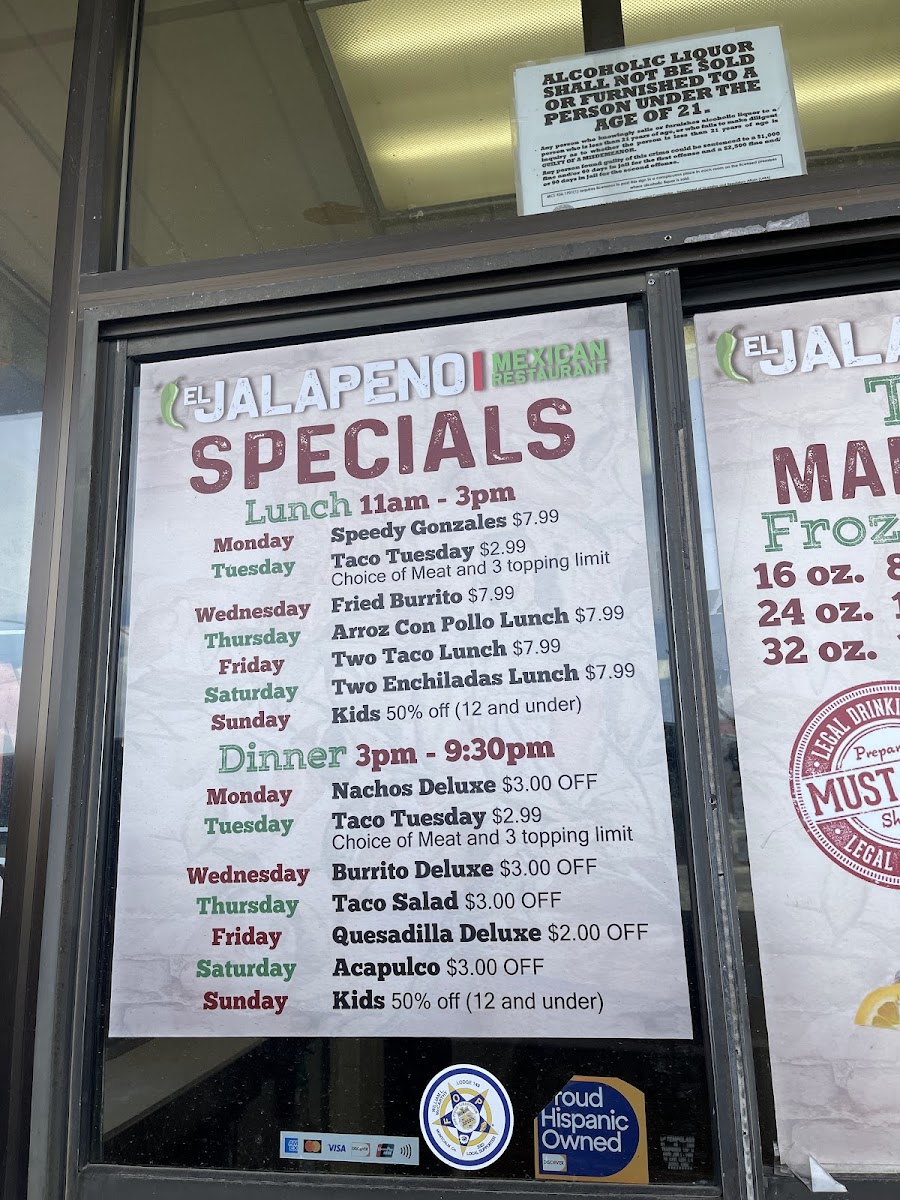 Menu El Jalapeño Mexican Restaurant-4